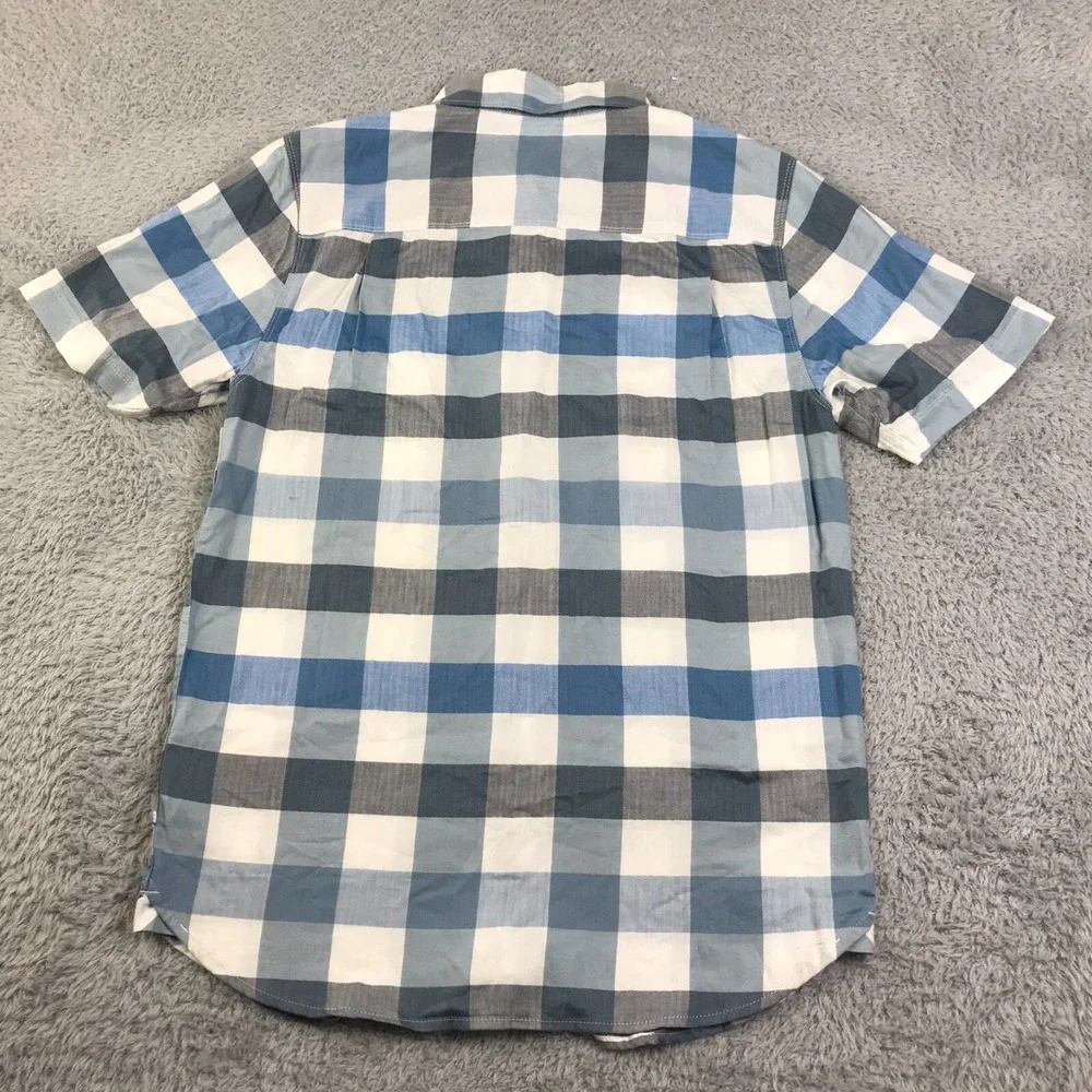 The North Face Shirt Mens S Blue Check Short Sleeve Button Up Pocket NEW‎ NWT